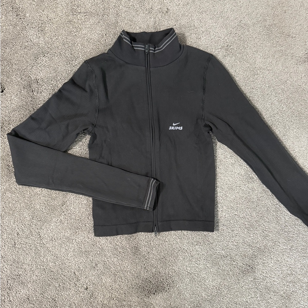 Nike x Skims Black Ribbed Zip Up
